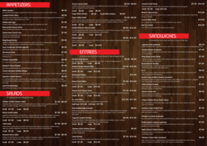 Menu Design by Parul for Legends Pub & Grille | Design: #14304435