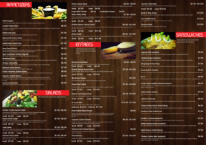 Menu Design by Parul for Legends Pub & Grille | Design: #14336944
