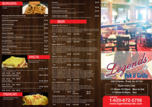 Menu Design by Parul for Legends Pub & Grille | Design: #14336955