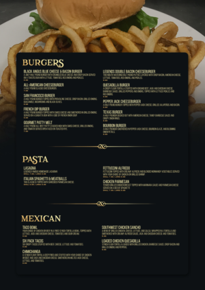 Menu Design by mrmrnjr for Legends Pub & Grille | Design: #14302352