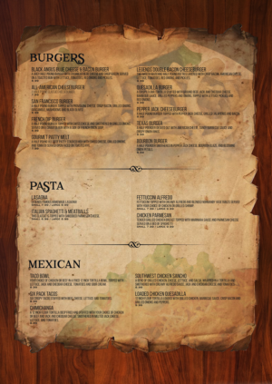 Menu Design by mrmrnjr for Legends Pub & Grille | Design: #14302497