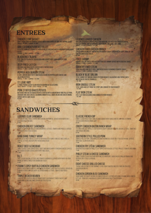 Menu Design by mrmrnjr for Legends Pub & Grille | Design: #14302499