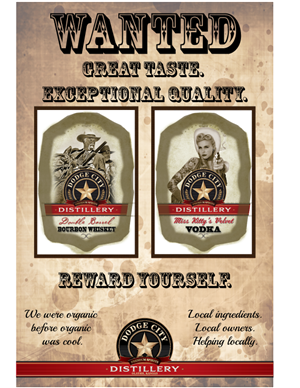 Dodge City Micro Distillery Spirit Sales Poster  | Poster Design by TedAtkinson