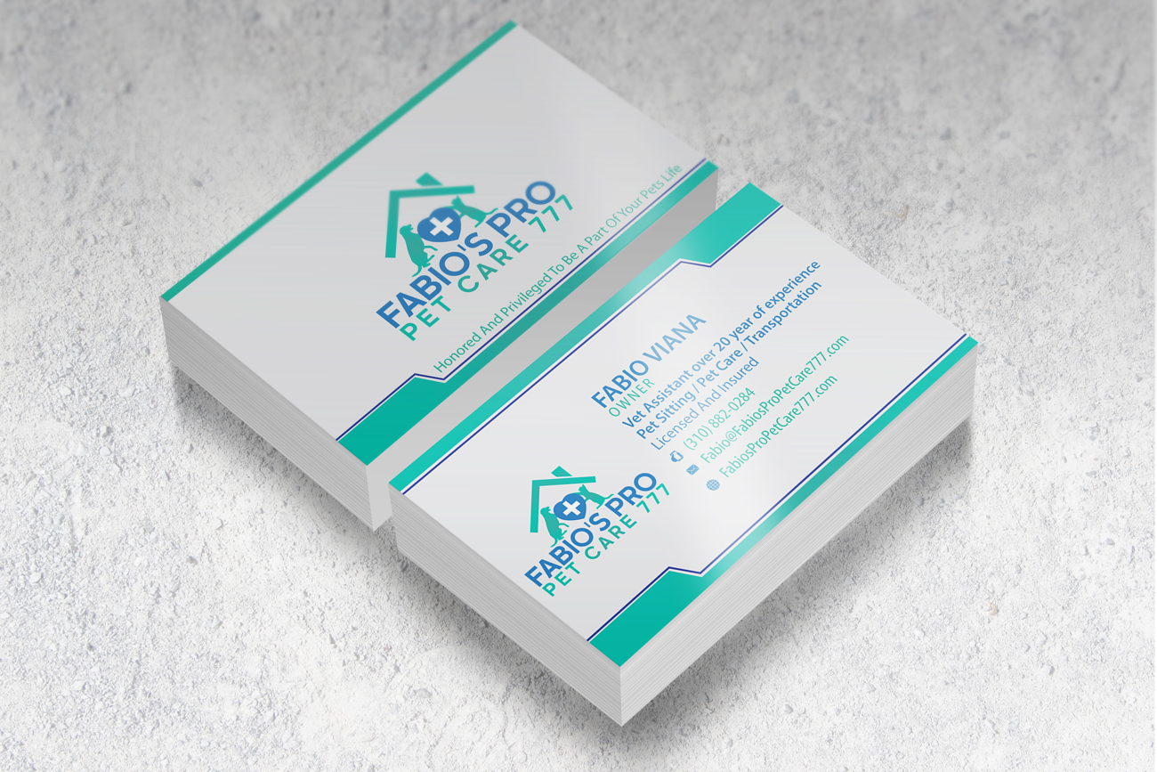 Business Card Design by Impressive Sol for Fabio's Pro Pet Care 777 | Design: #14363608