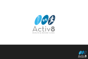 Activ8 Health & Rehab Clinic, Accredited Exercise Physiologist, 0401256233 | Logo Design by jaime.sp
