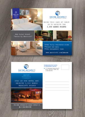 Hotel Loyalty Program Mailer for Marriott Rewards Members  | Postcard Design by alex989