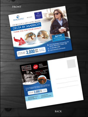 Hotel Loyalty Program Mailer for Marriott Rewards Members  | Postcard Design by innovative earth