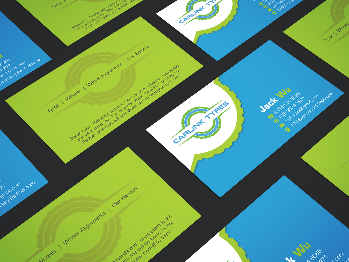 Business Card Design by JK18 for Carlink Tyres | Design: #14275389