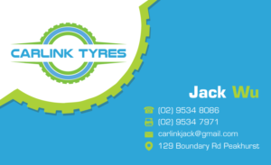 Business Card Design by JK18 for Carlink Tyres | Design: #14278291