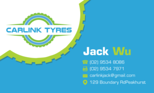 Business Card Design by JK18 for Carlink Tyres | Design: #14278293