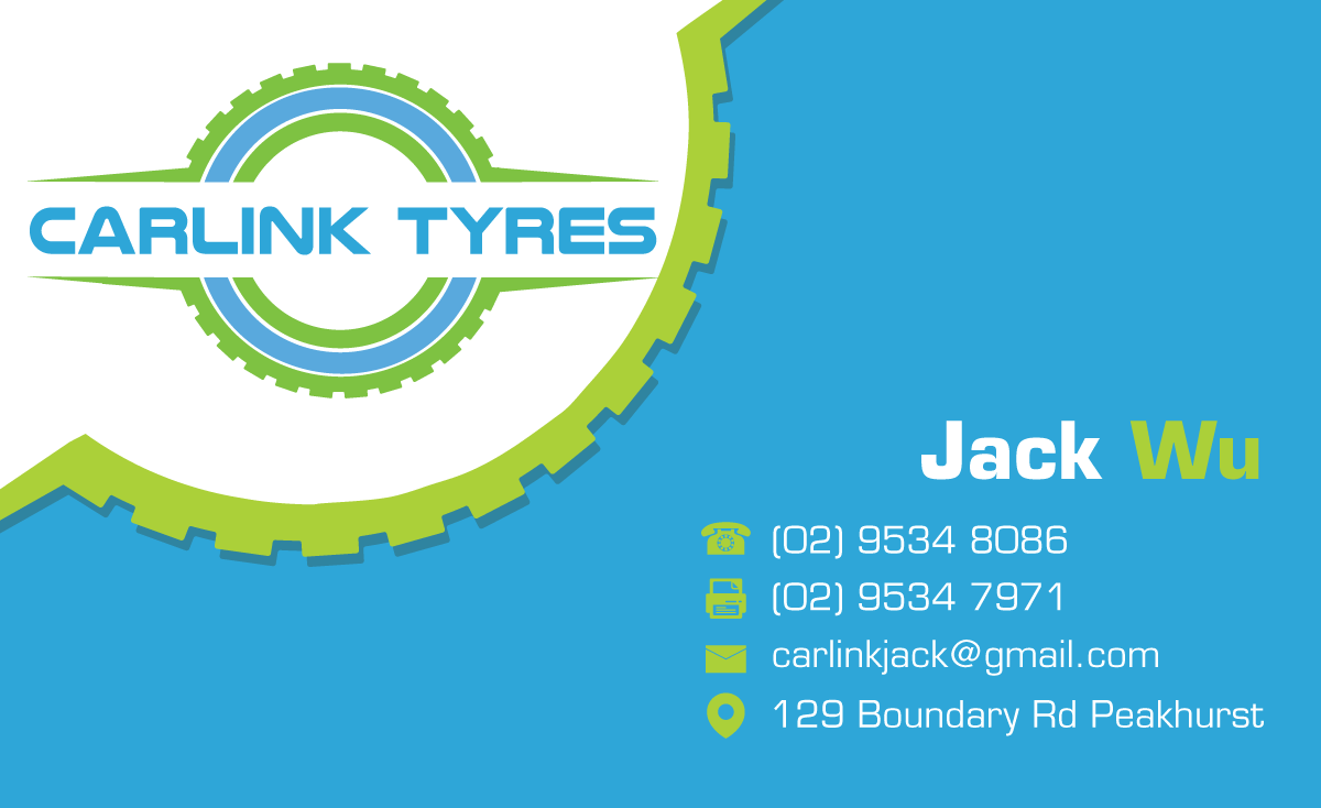 Business Card Design by JK18 for Carlink Tyres | Design #14279193