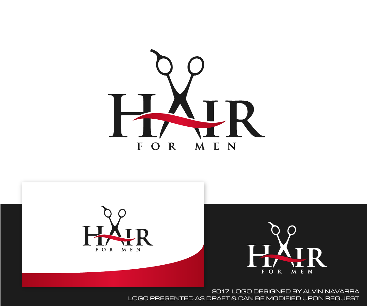 Modern Masculine Hair Logo Design For Hair For Men By