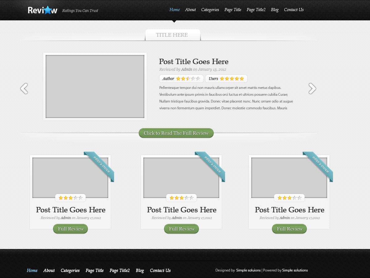 Wordpress Design by simple solutions for this project | Design #574990