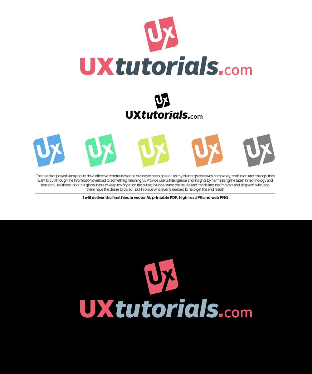 Logo Design by andrei.gudulea for UX Tutorials | Design #14323630