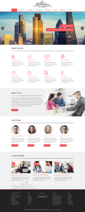 Web Design by pb for Finacial Technology Advisers | Design: #14293101