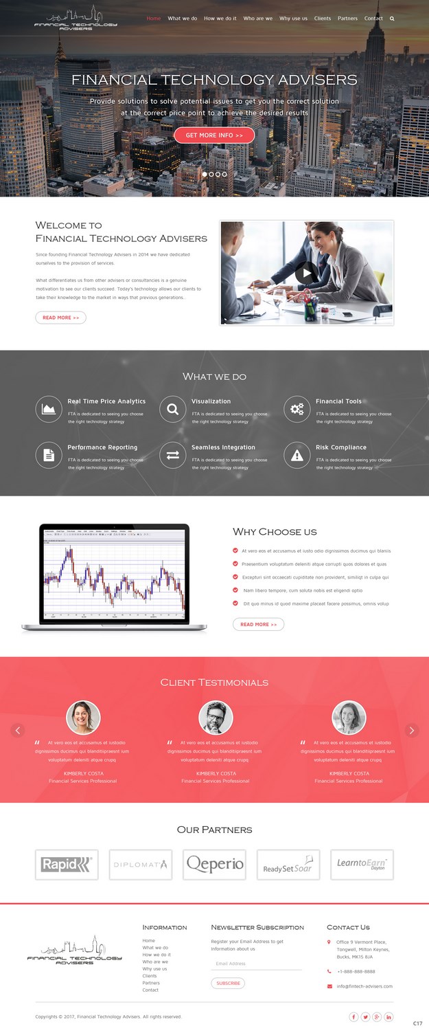 Web Design by pb for Finacial Technology Advisers | Design #14293108