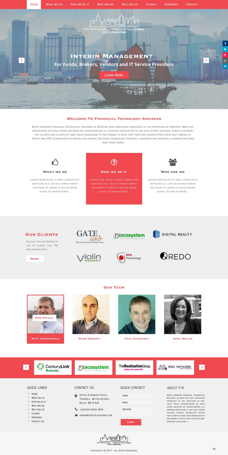 Web Design by pb for Finacial Technology Advisers | Design #14297392