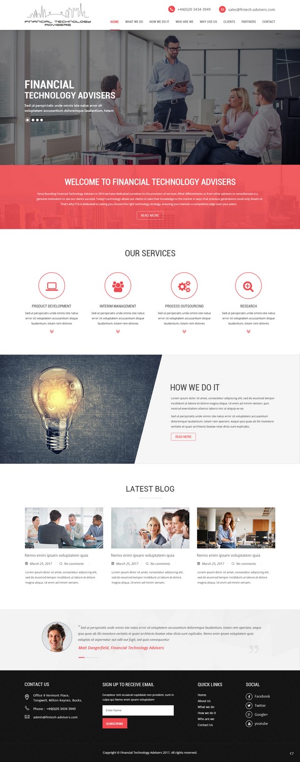 Web Design by pb for Finacial Technology Advisers | Design #14297393
