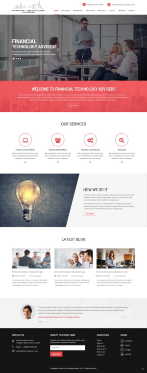 Web Design by pb for Finacial Technology Advisers | Design: #14297393