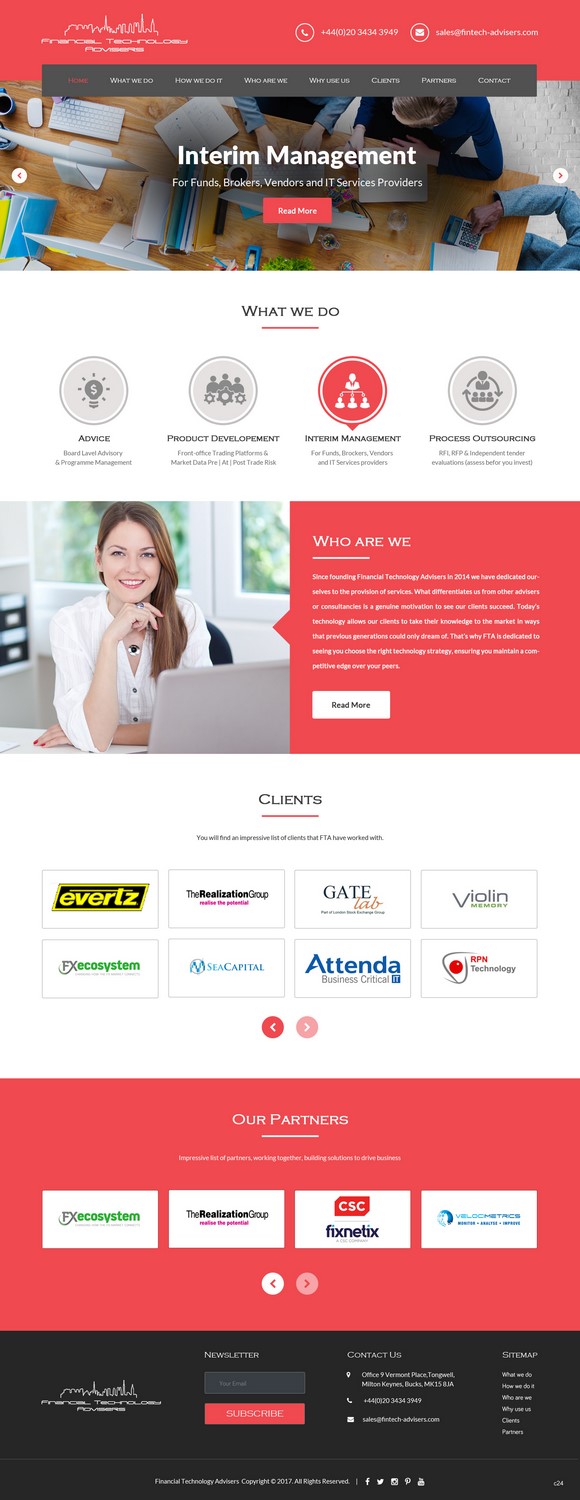 Web Design by pb for Finacial Technology Advisers | Design #14297394