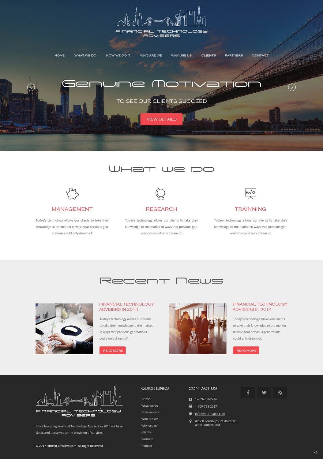 Web Design by pb for Finacial Technology Advisers | Design #14297395