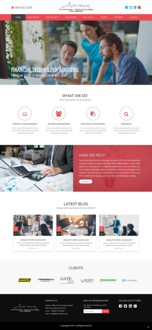 Web Design by pb for Finacial Technology Advisers | Design: #14297412