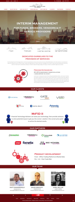 Web Design by pb for Finacial Technology Advisers | Design: #14311407