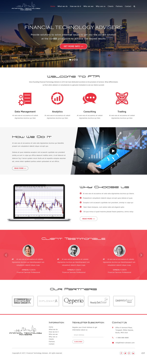 Web Design by pb for Finacial Technology Advisers | Design #14311408