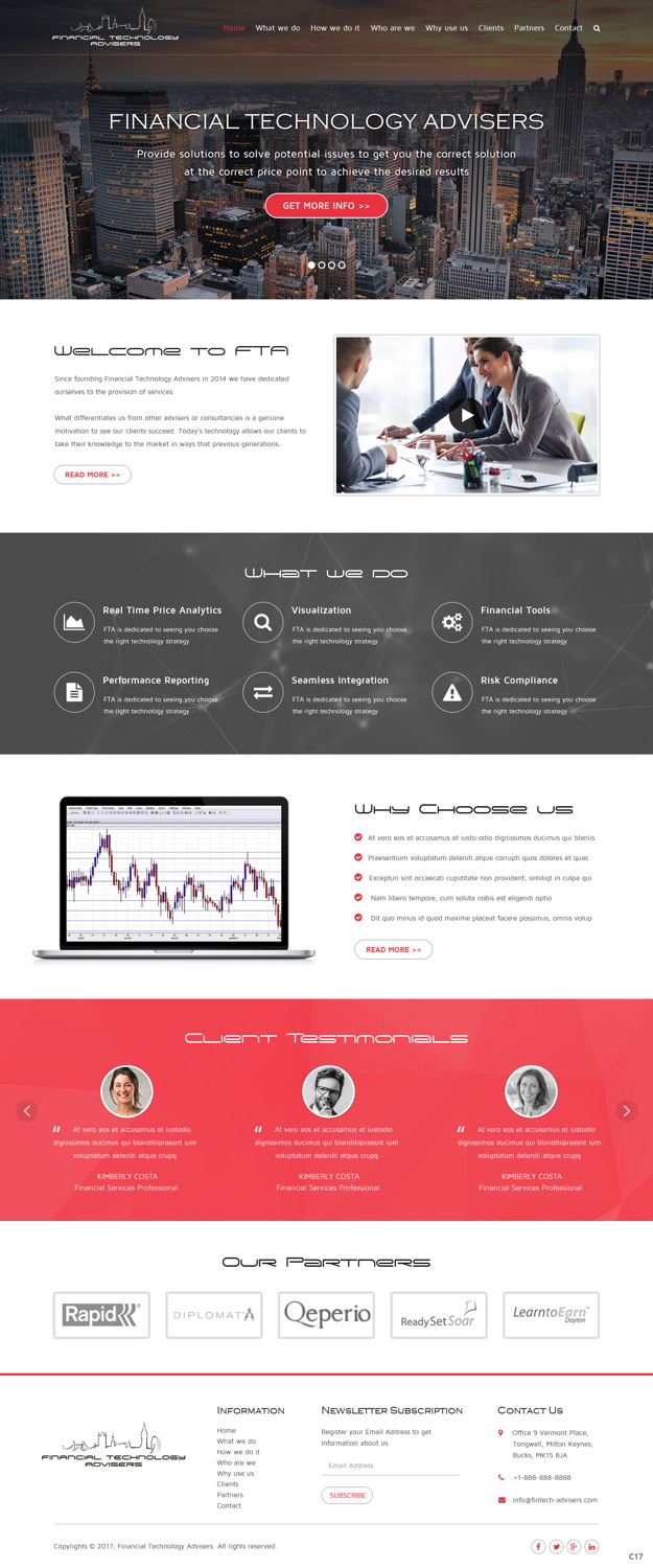 Web Design by pb for Finacial Technology Advisers | Design #14311409