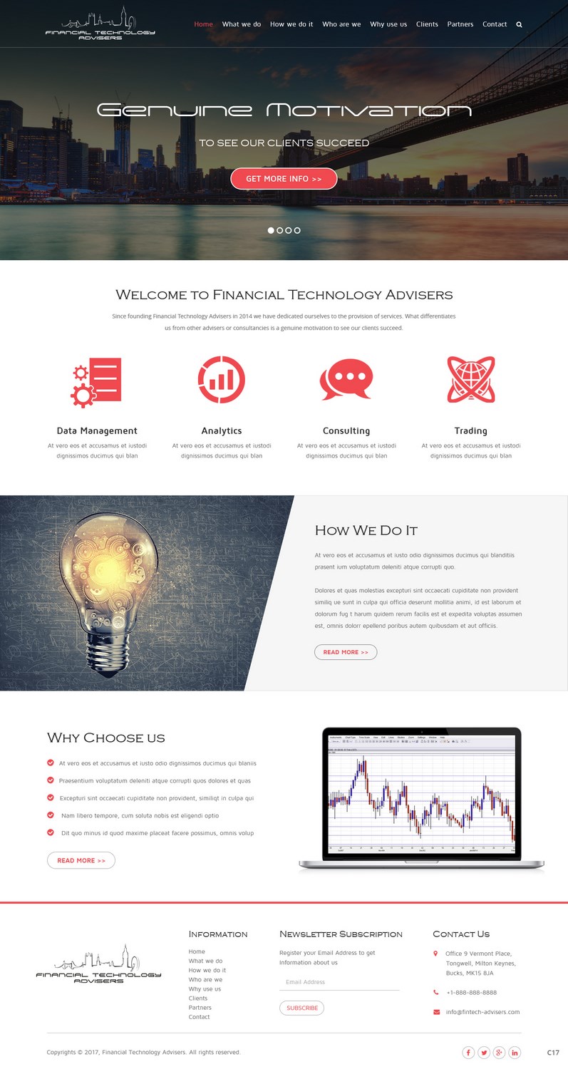Web Design by pb for Finacial Technology Advisers | Design #14355862