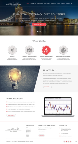 Web Design by pb for Finacial Technology Advisers | Design: #14355865