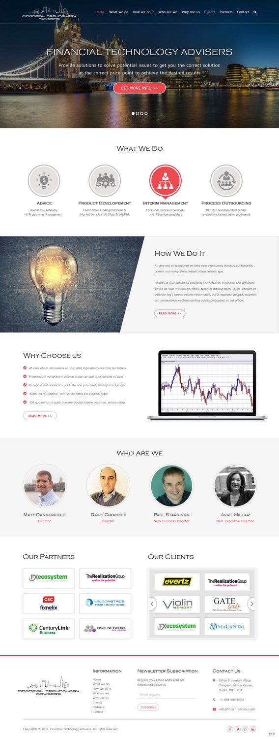 Web Design by pb for Finacial Technology Advisers | Design: #14365463