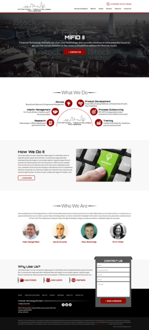 Web Design by MIND for Finacial Technology Advisers | Design: #14321426