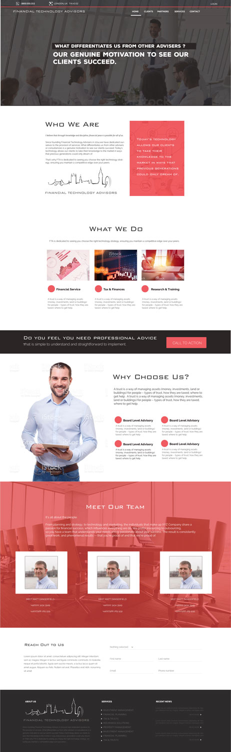Diseño Web por Violetwebdesigns para Finacial Technology Advisers | Diseño #14294605