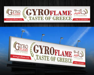  Gyro Restaurant Sign Design with a Limited space | Signage Design by OwnDesign