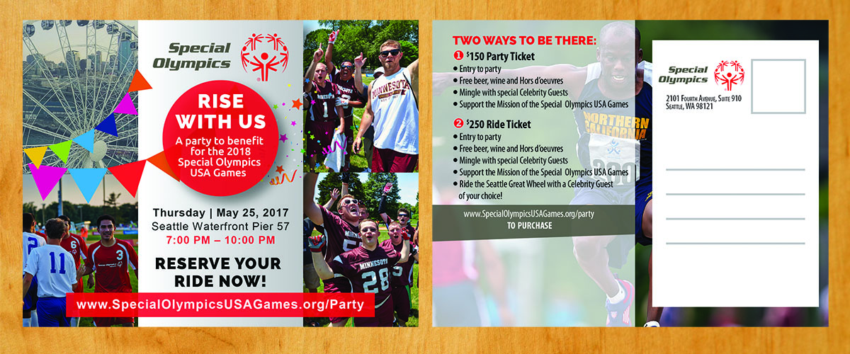 Diseño de Postal por Venus L. Penaflor para Special Olympics USA Games | Diseño #14331391