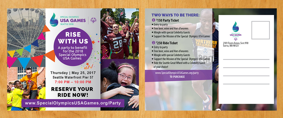 Diseño de Postal por Venus L. Penaflor para Special Olympics USA Games | Diseño #14342298