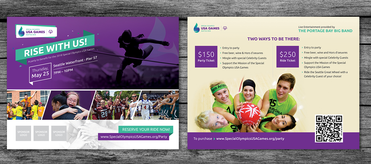 Postcard Design by sun_design for Special Olympics USA Games | Design #14343637