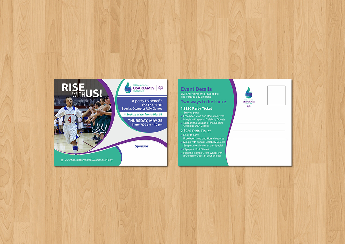 Postcard Design by ecorokerz for Special Olympics USA Games | Design #14332983