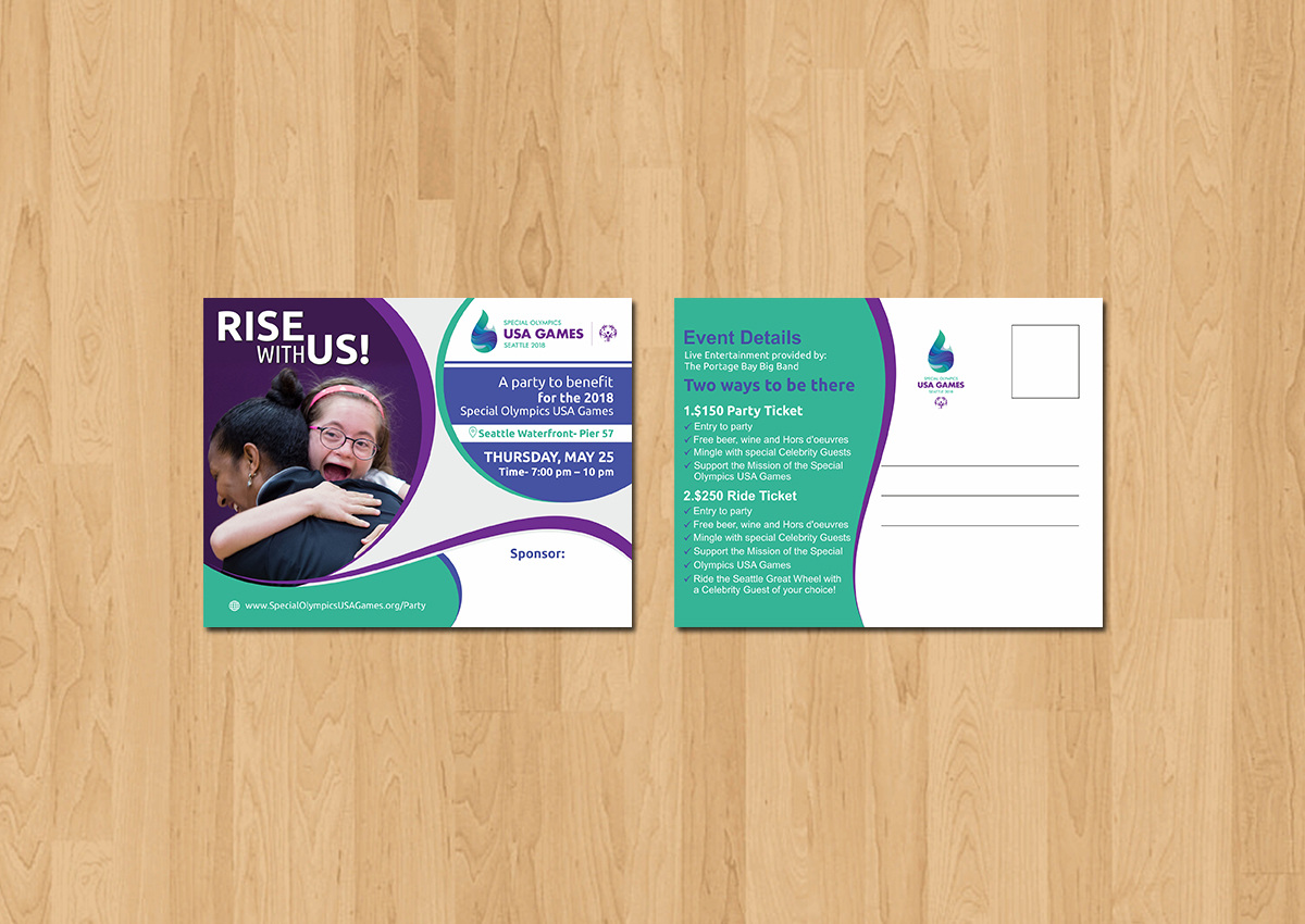 Postcard Design by ecorokerz for Special Olympics USA Games | Design #14332984