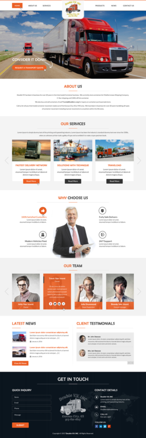 Intermodal Trucking Company Website | Web Design by jdv