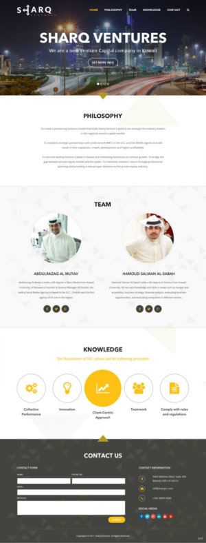 Web Design par pb pour Sharq VC | Design : #15707135