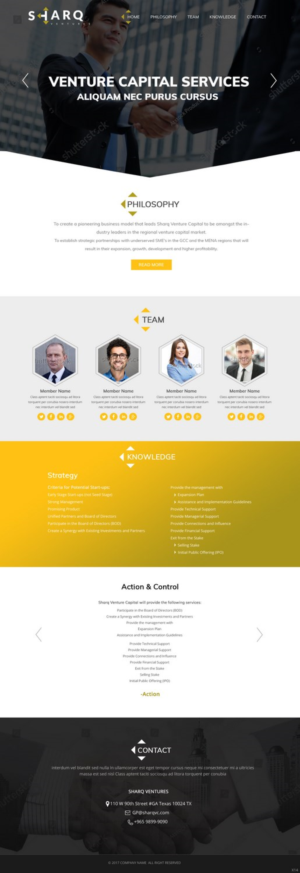 Web Design par pb pour Sharq VC | Design : #15707147