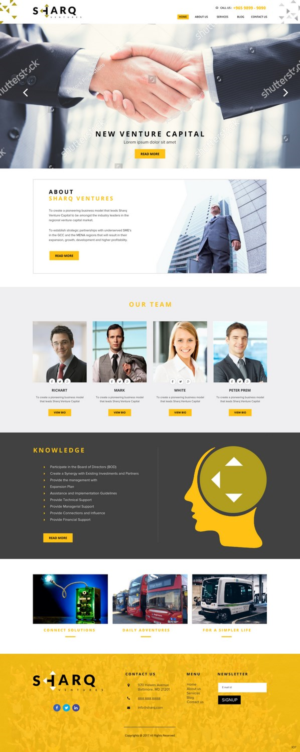 Web Design par pb pour Sharq VC | Design : #15707150