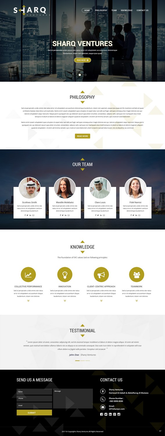 Web Design par pb pour Sharq VC | Design #15707156