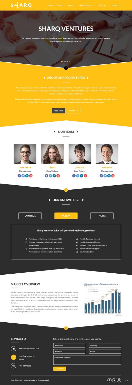 Web Design par pb pour Sharq VC | Design #15707159
