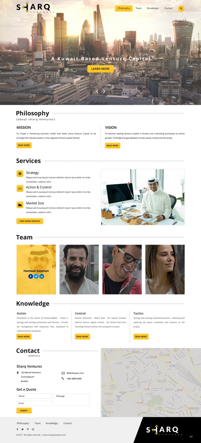 Web Design par pb pour Sharq VC | Design #15707940