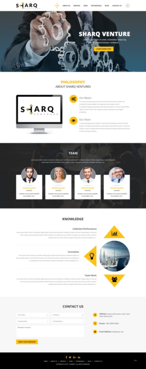 Web Design par pb pour Sharq VC | Design : #15707941