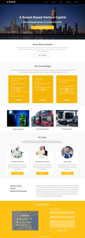 Web Design par pb pour Sharq VC | Design : #15722208