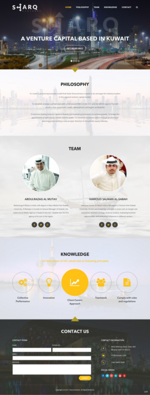 Web Design par pb pour Sharq VC | Design : #15813383